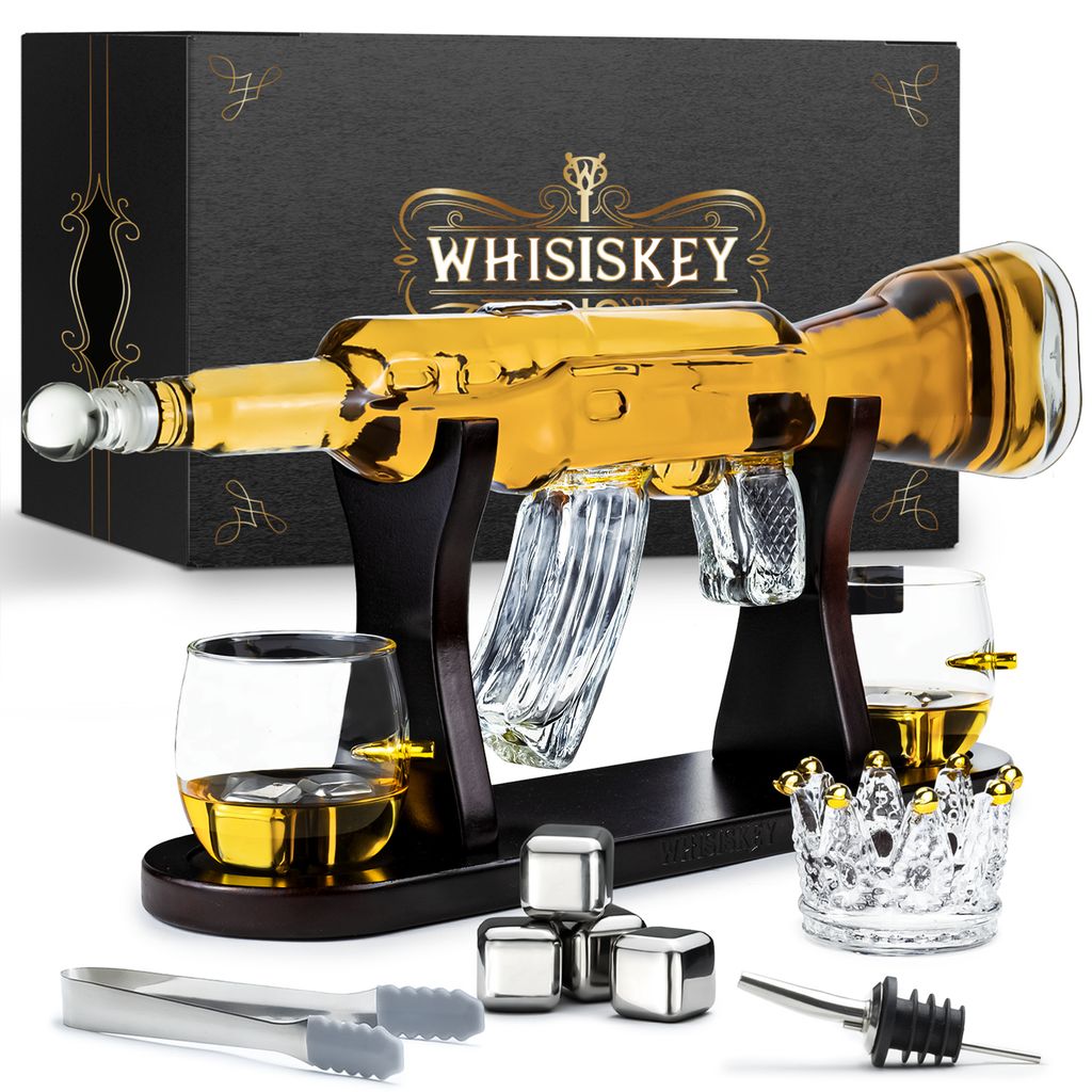 Whisiskey - Caraffa per whisky - 1000 ml - Set completo per Immagine del prodotto 