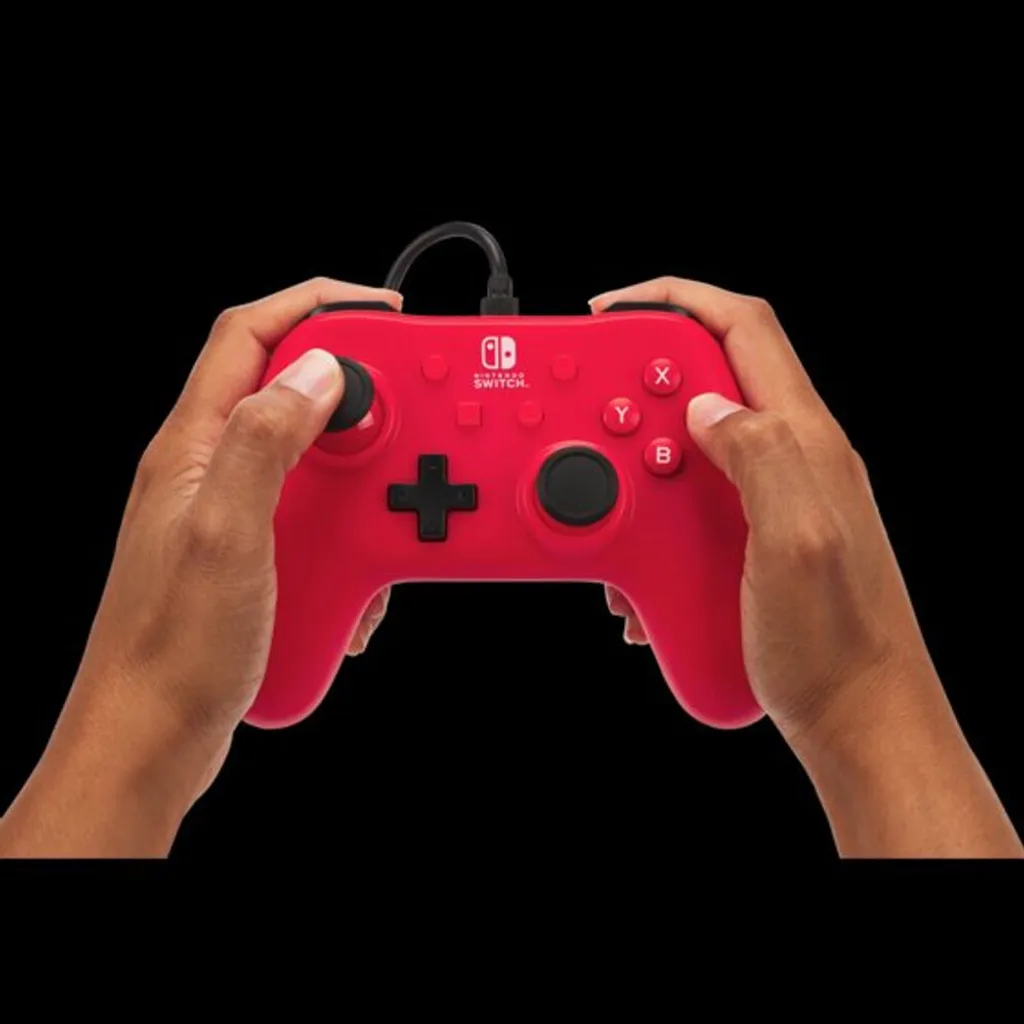Manette Filaire PowerA Switch Raspberry Red - Accessoire Gaming Ergonomique - 14