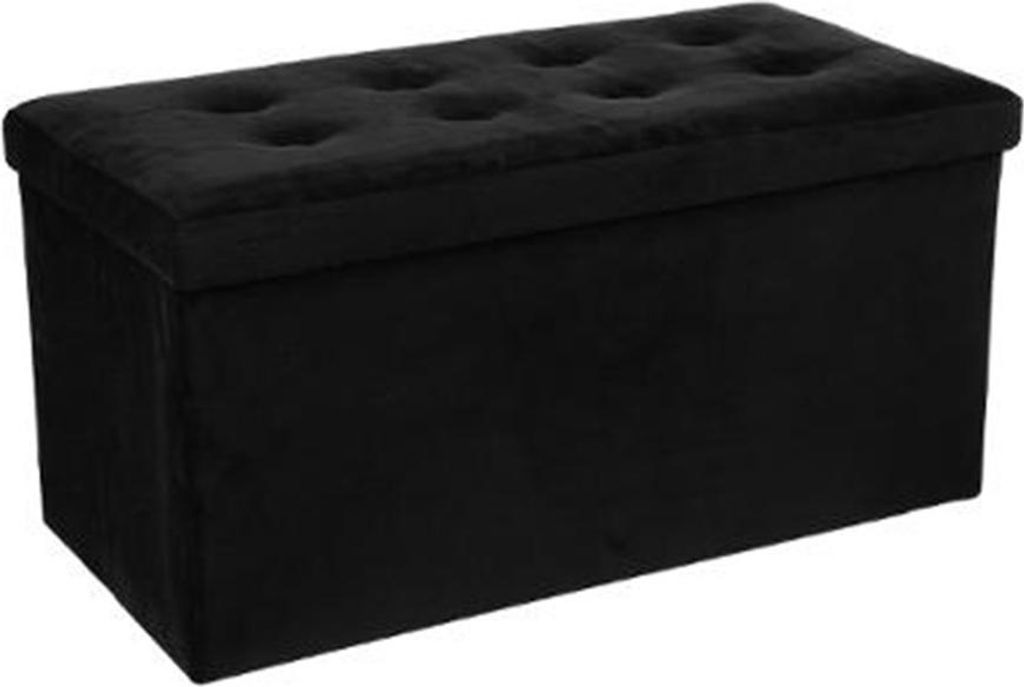 Eazy Living Pouf + Aufbewahrungsbox Groß Mathieu Schwarz