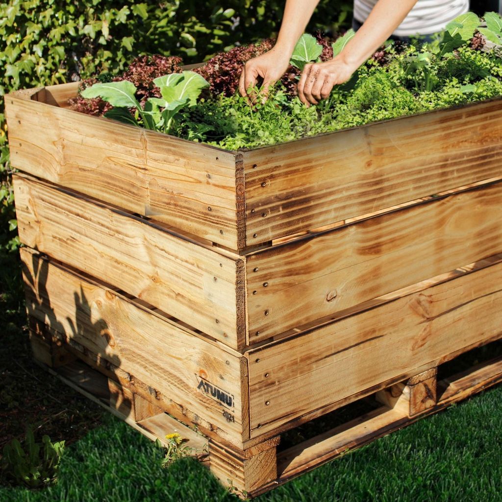 Geflammte Großkiste, ideal zum Bauen von Hochbeeten oder Strandkörbe