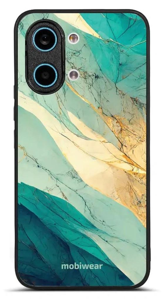 Handyhülle für Xiaomi POCO X8 Pro Max, Mobiwear Glossy Case, Türkis-Marmor