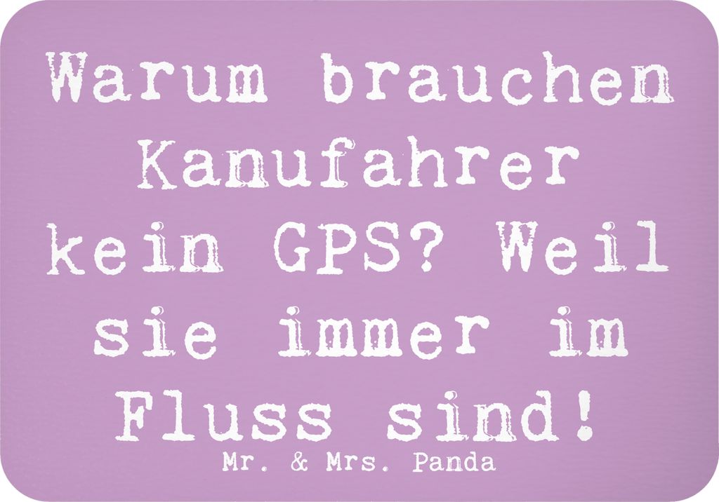 Mr. & Mrs. Panda magnet Spruch Kanu Lebensweg - Lavendeltraum - Geschenk, Sportler, Abenteuer, whiteboardmagnet, Geschenke, Notizhalter, Paddeln, z...
