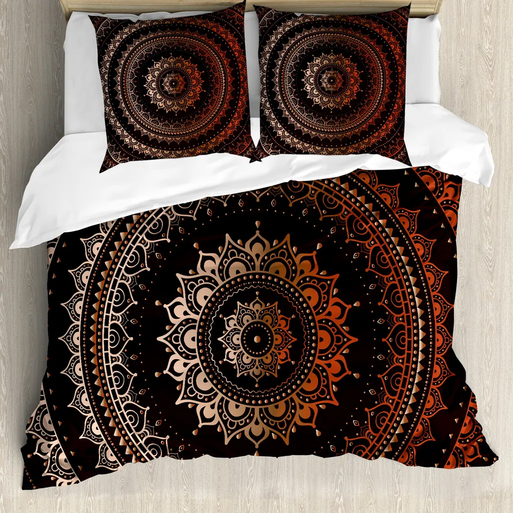 Offerta Set Copripiumino Abakuhaus Mandala 200x200 Marrone - 1