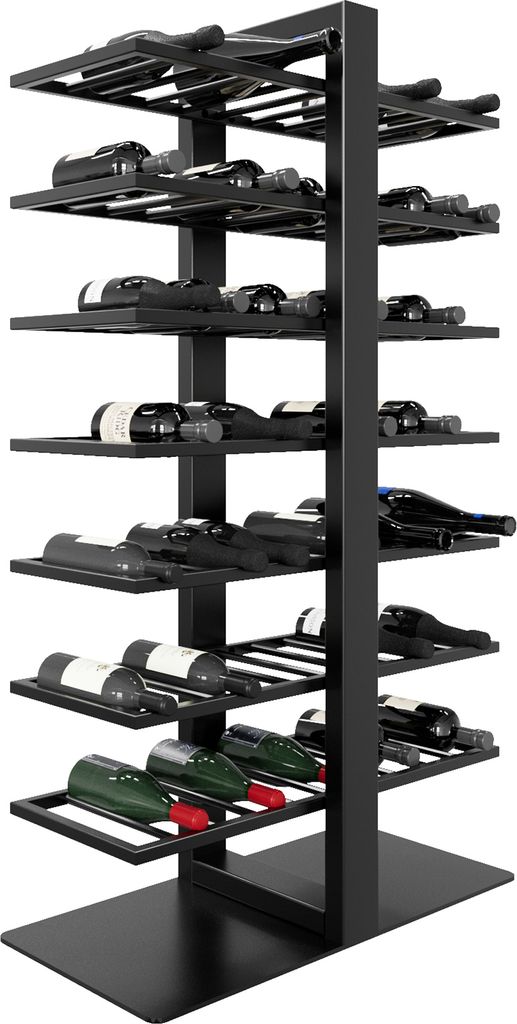 MetaloPro Weinregal Corse – Schwarzes Metall-Flaschenregal Produktbild 