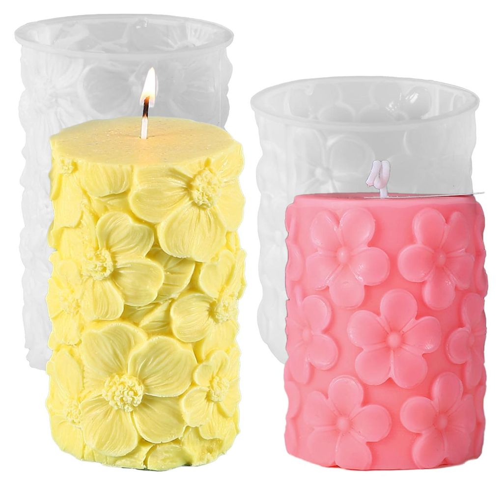 2 Silikon-Kerzenformen, 3D-DIY-Kerzenformen für Duftkerzen, dekorative Ornamente für den Valentinstag