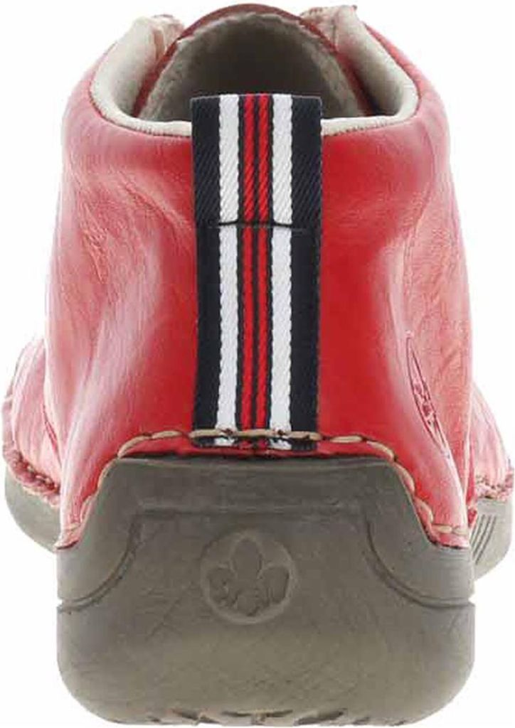 Bottine Femme Rieker 52522 – Cuir Synthétique Rouge Rubis – Confort Et Style Décontracté