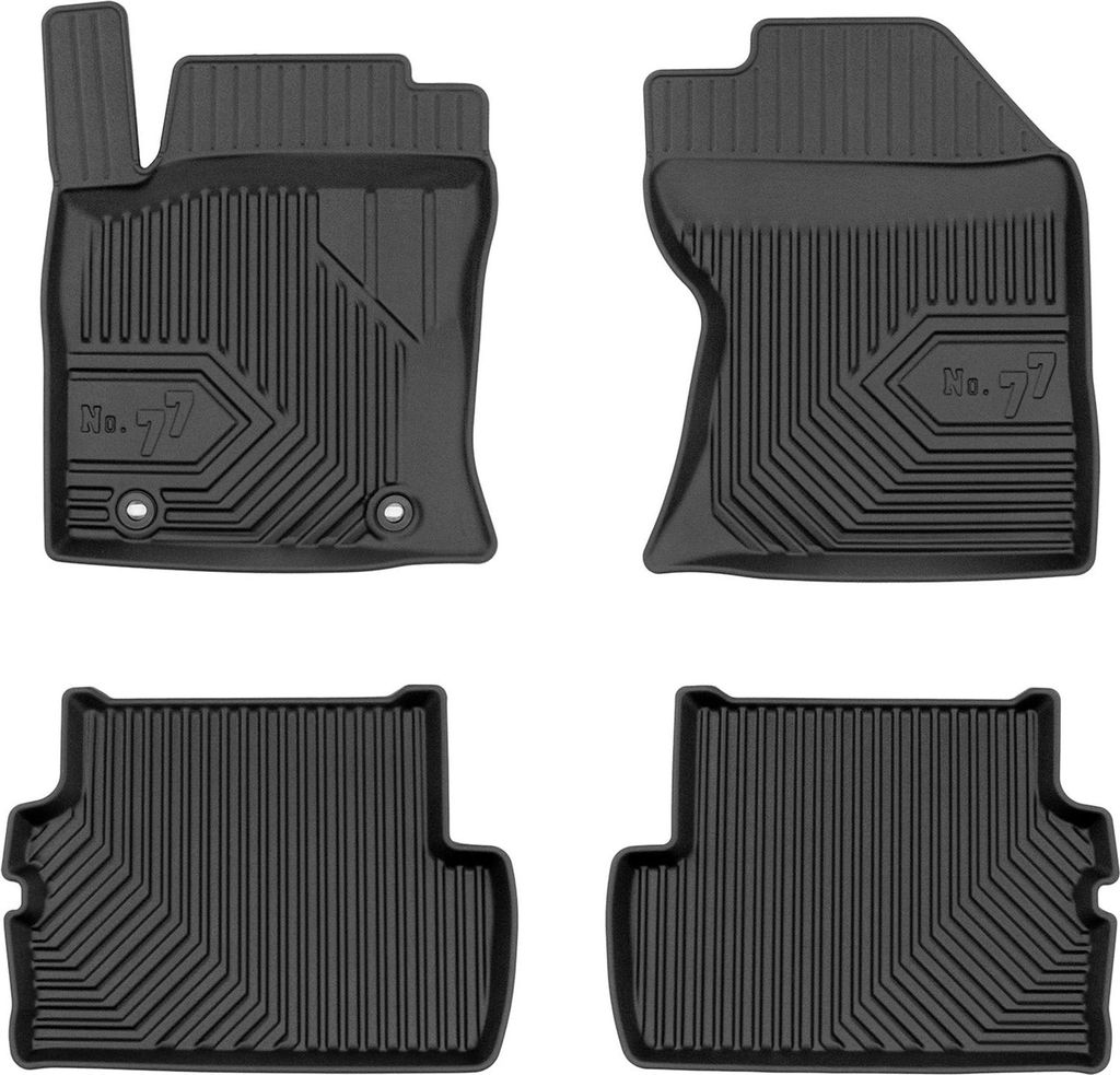 Fußmatten Gummimatten No.77 für Ford Focus mk1 1998-2004 TPE Gummi Schwarz 4 tlg