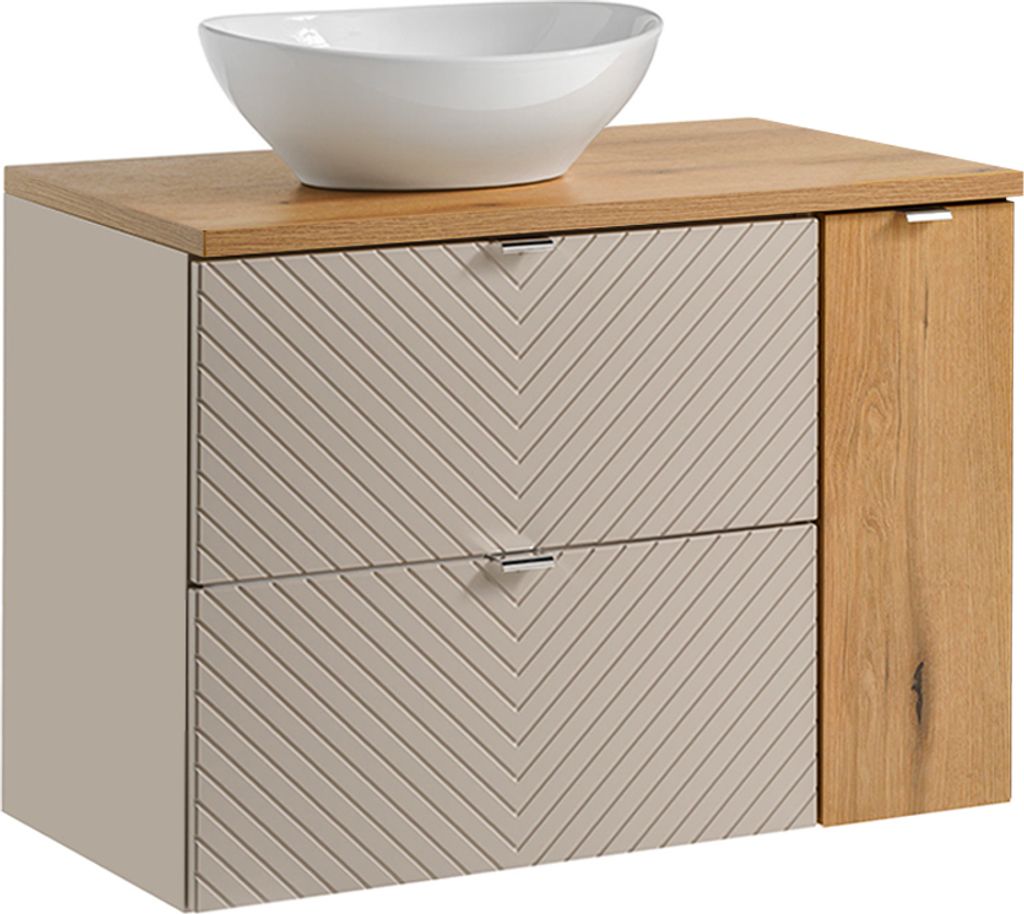 Waschtisch 80.4cm Manoa mit 2 Schubladen, Kaschmir