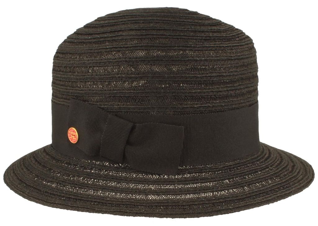 Mayser eleganter Hanf/Stroh Hut Matelot Jule, schwarz, Gr. L