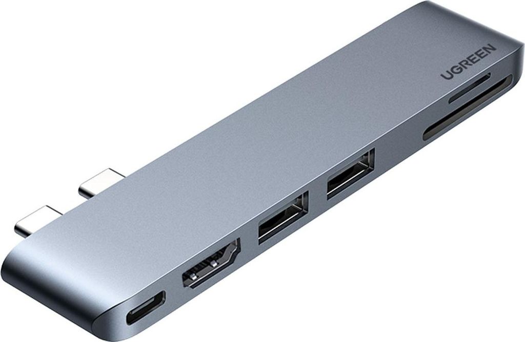 Hub USB-C UGREEN CM380 6-in-1 MacBook Air/Pro Gray Produktbild 