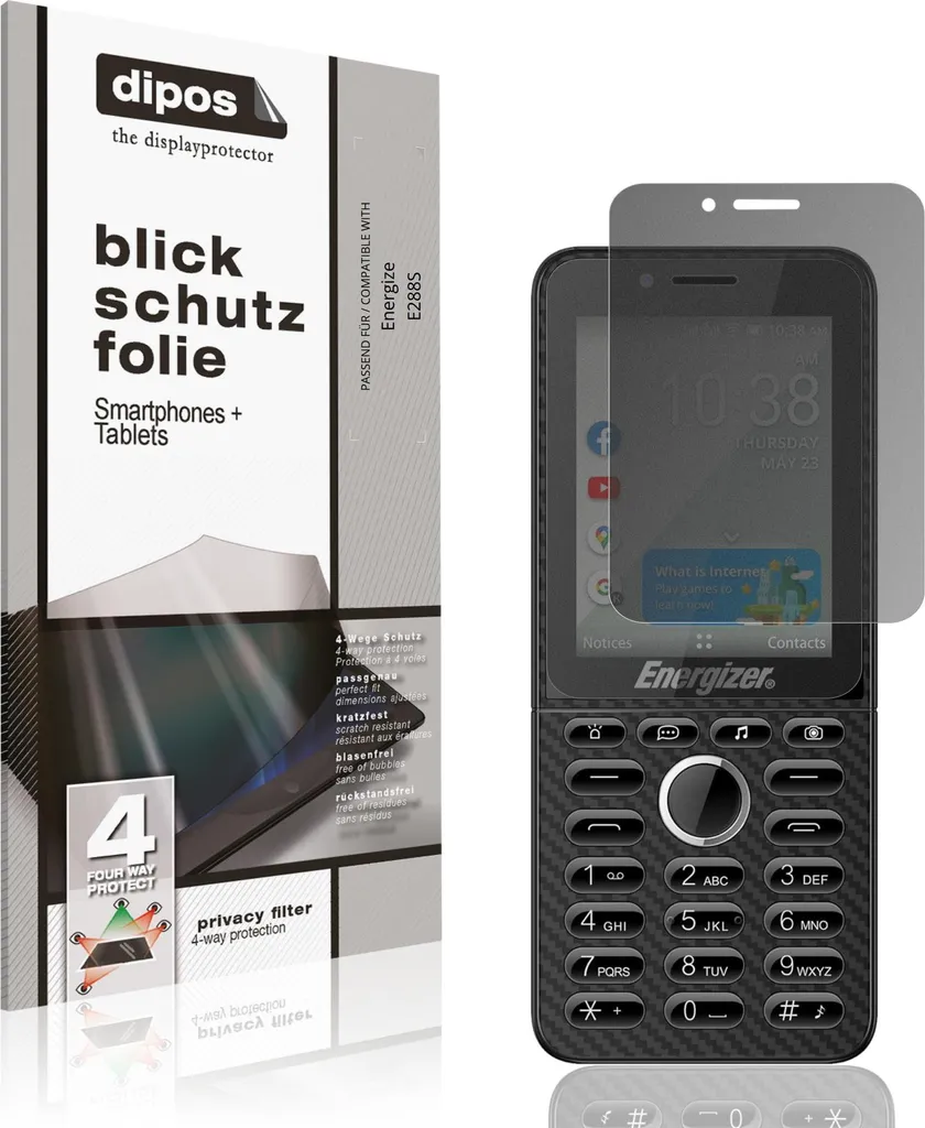 Filtro Privacy dipos per Energizer E288S | Protezione Schermo 4-Way