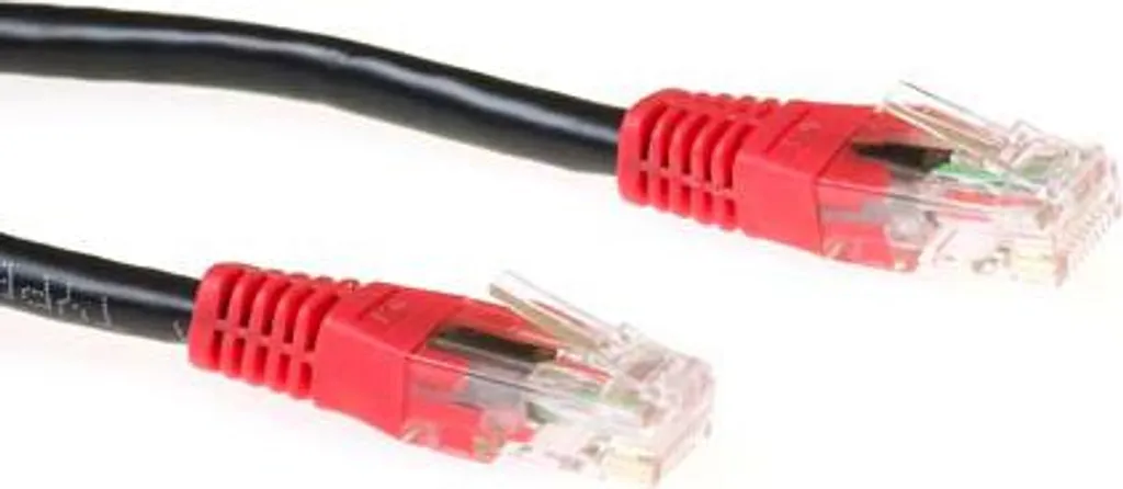 ACT Cavo Patch CAT6 U/UTP 10m Nero Incrociato RJ45 | Rame Puro