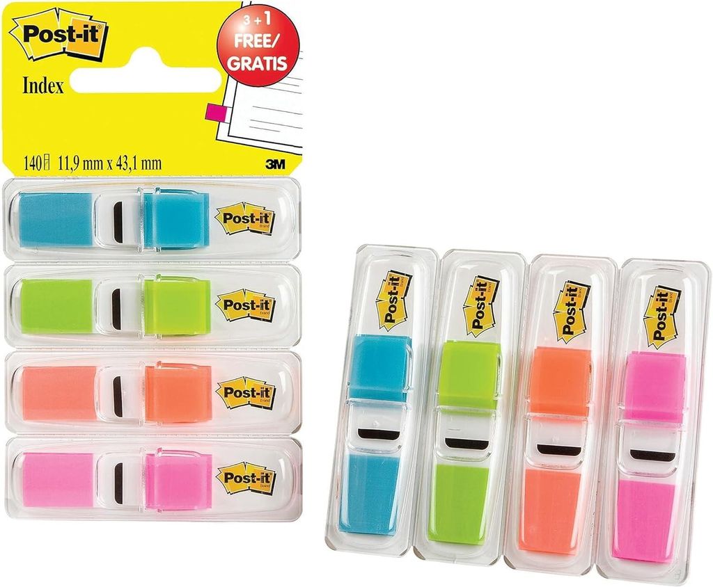 Post-it, marcadores adhesivos tipo índice, 11,9 x 43,2 mm, Imagen del producto 