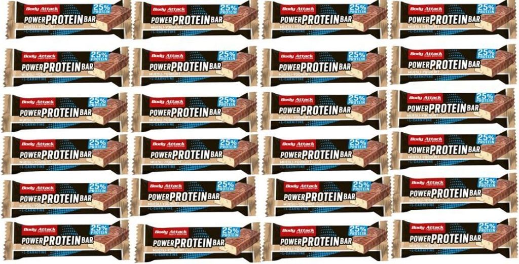 Body Attack Power Protein Bar-24 Riegel a 35 g Müsli Joghurt