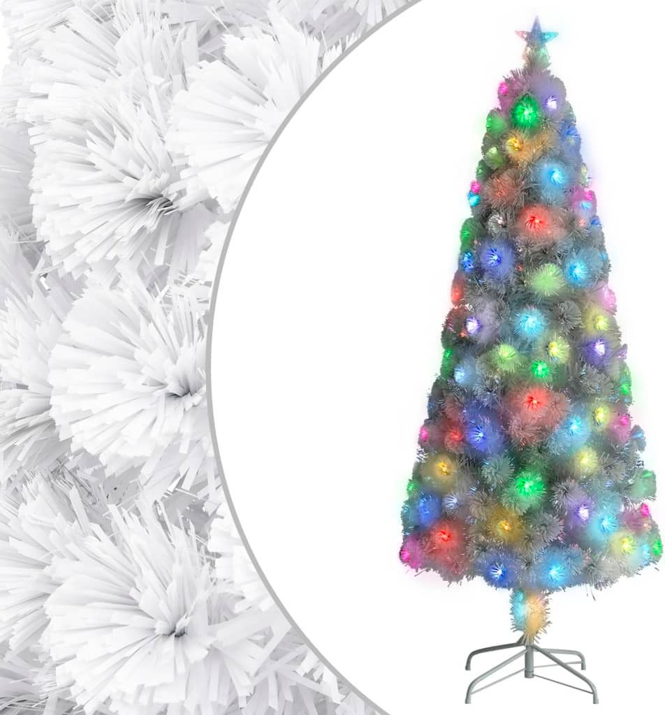 "2026 Promotion" Künstlicher Weihnachtsbaum - für die Party - mit Beleuchtung - Weiß 240cm Glasfaser - Weihnachtsgirlanden CC14276
