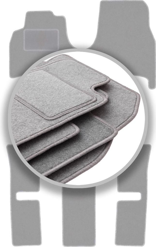 Autoteppiche aschgrau für: Fiat Ulysse II 7-Sitzer (2002-2010)