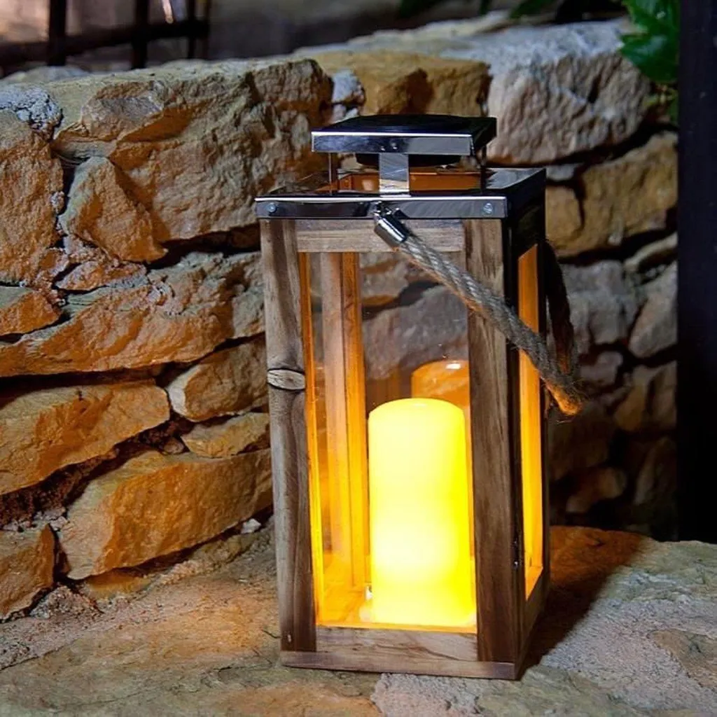 Lampe de Table Bois Lumisky Oaky - Lanterne Décorative Rechargeable