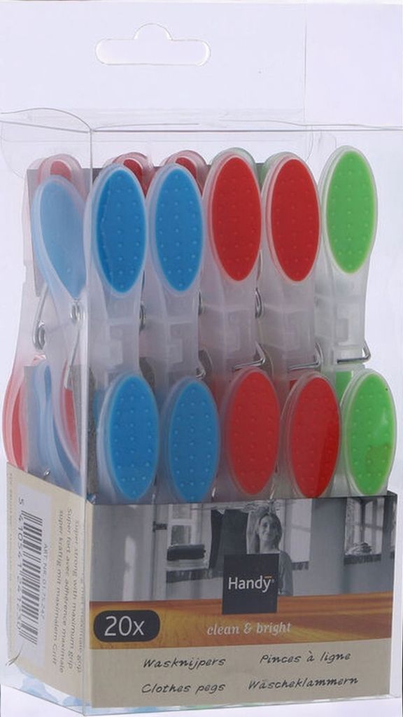 Handy Wäscheklammern Kunststoff  20 Stk. vers. Farben Produktbild 