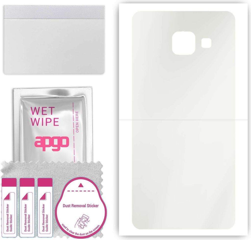 apgo Rückseite Schutzfolie, Matt, kompatibel mit Samsung Galaxy A3 2016 A310F, Hinten Hydrogel-Displayschutzfolie mit Positionierhilfe, kratzfest,...