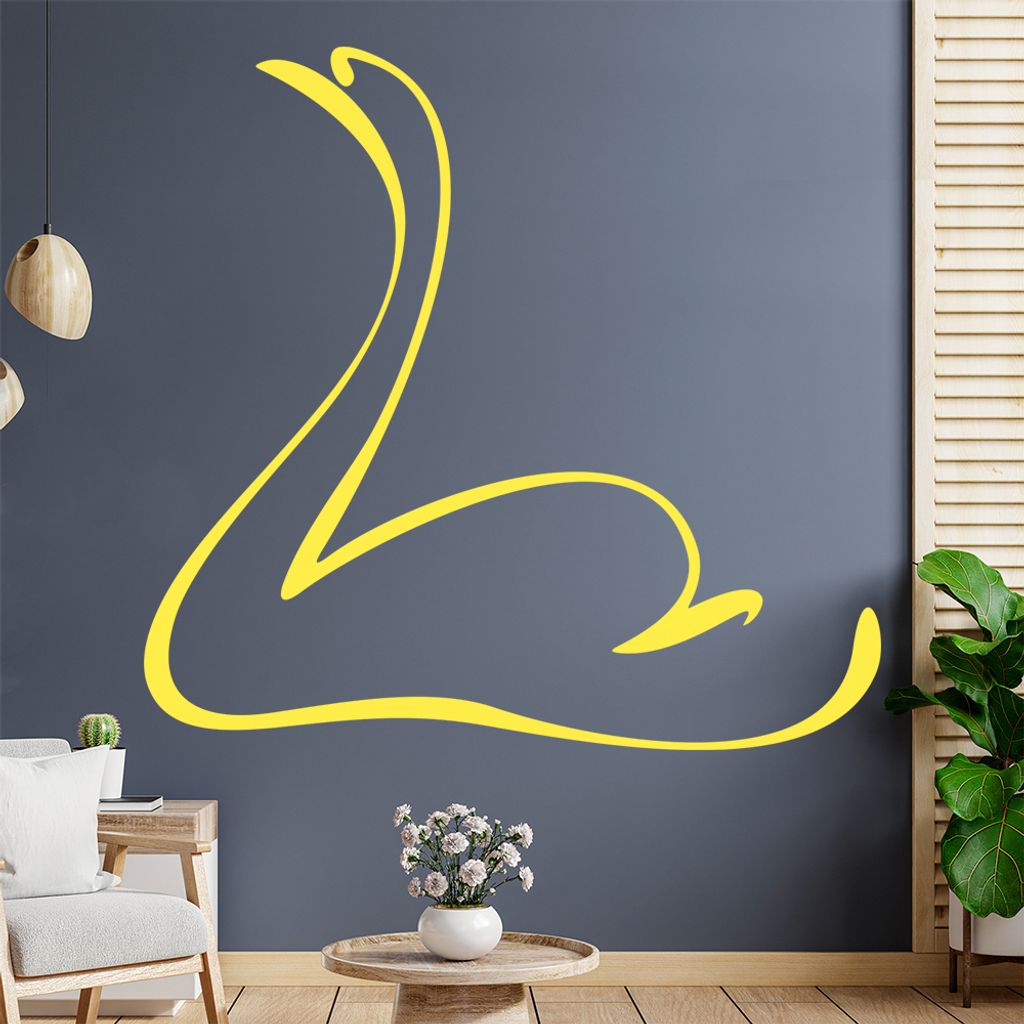 Schwan Linien Wandtattoo in 6 Größen - Wandaufkleber Wall Sticker - Dekoration, Küche, Wohnzimmer, Schlafzimmer, Badezimmer