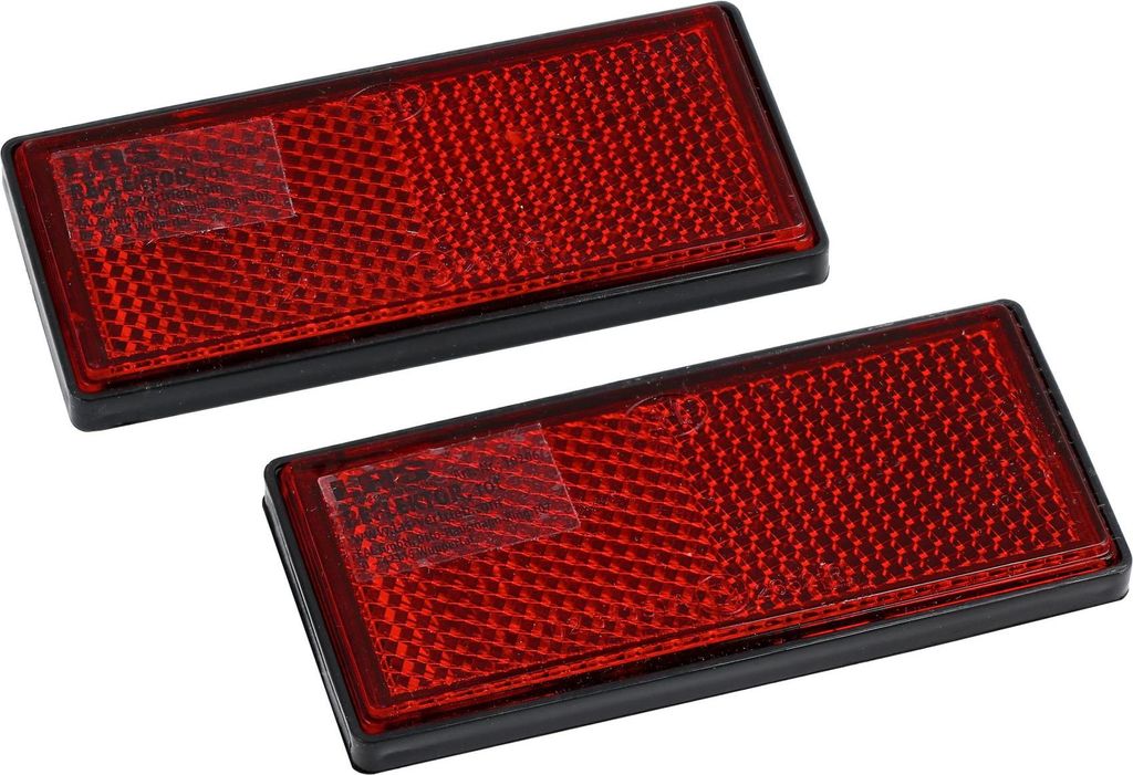 Set: 2x Rückstrahler, Reflektor rot, 79x35mm