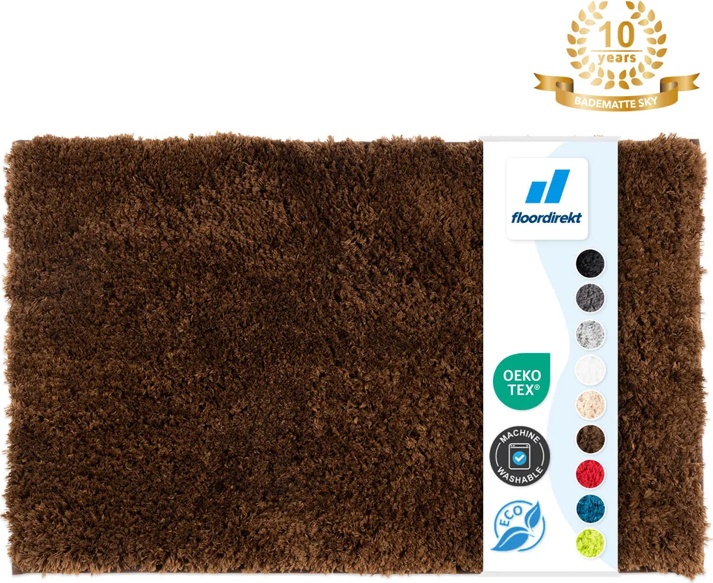 Tappeto Bagno 50x60 Marrone Sky: Super Assorbente e Lavabile Lavatrice