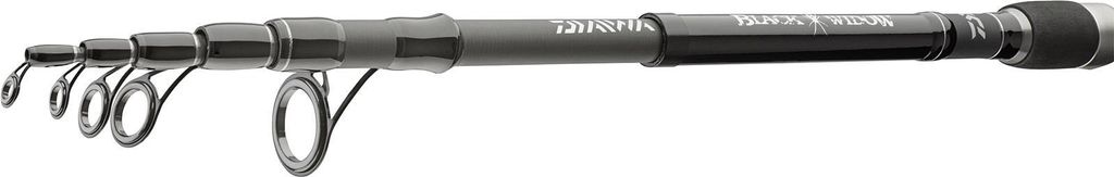 DAIWA Black Widow Tele Feeder BWFT 80G, 3m, 9,84ft, 0-80g, 8 Teile, Tele-Feederrute, 11574-305