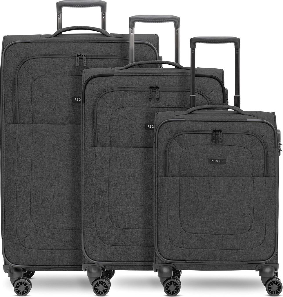REDOLZ Essentials 12 Trolley-Set 3-teilig Black dunkelgrau 55cm