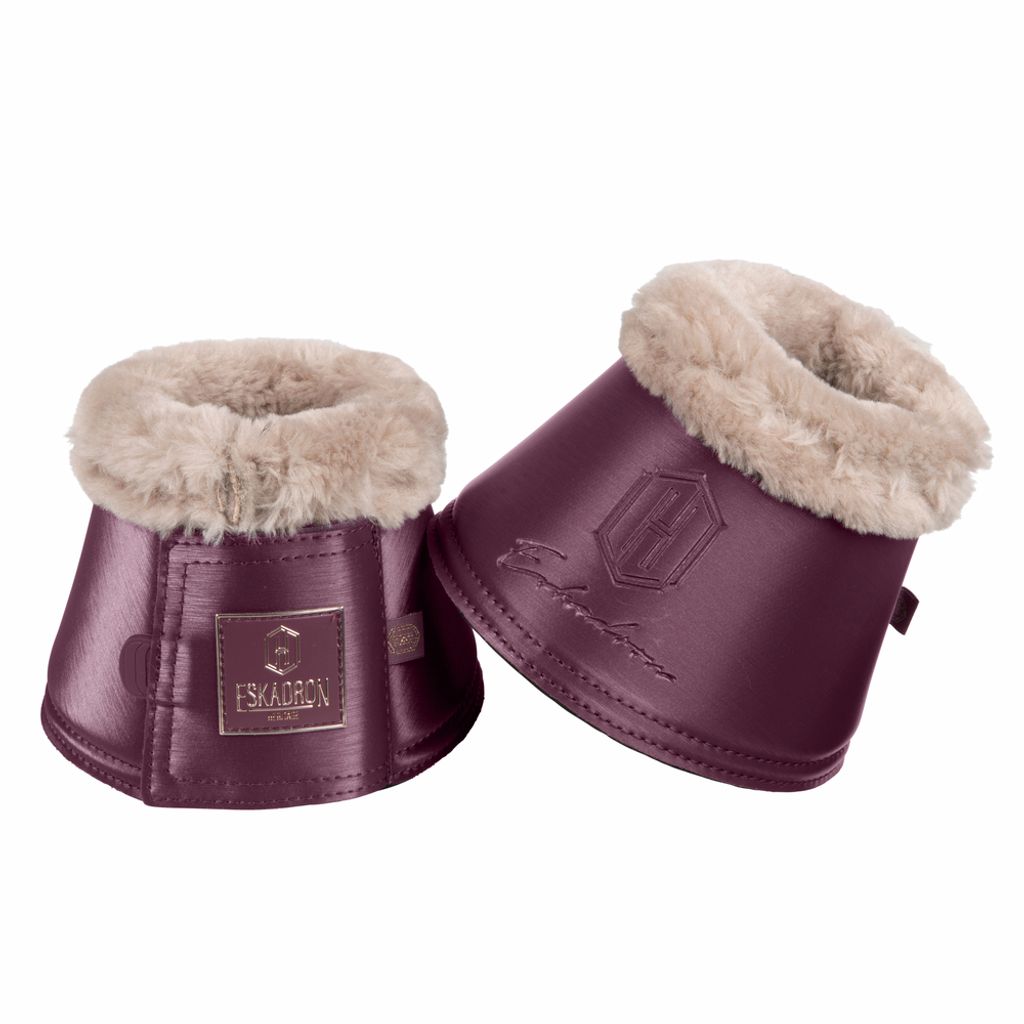 Eskadron HERITAGE Hufglocken " GLAMSLATE FAUXFUR " Sprungglocken, 1 Paar Größe - M Farbe - cassis