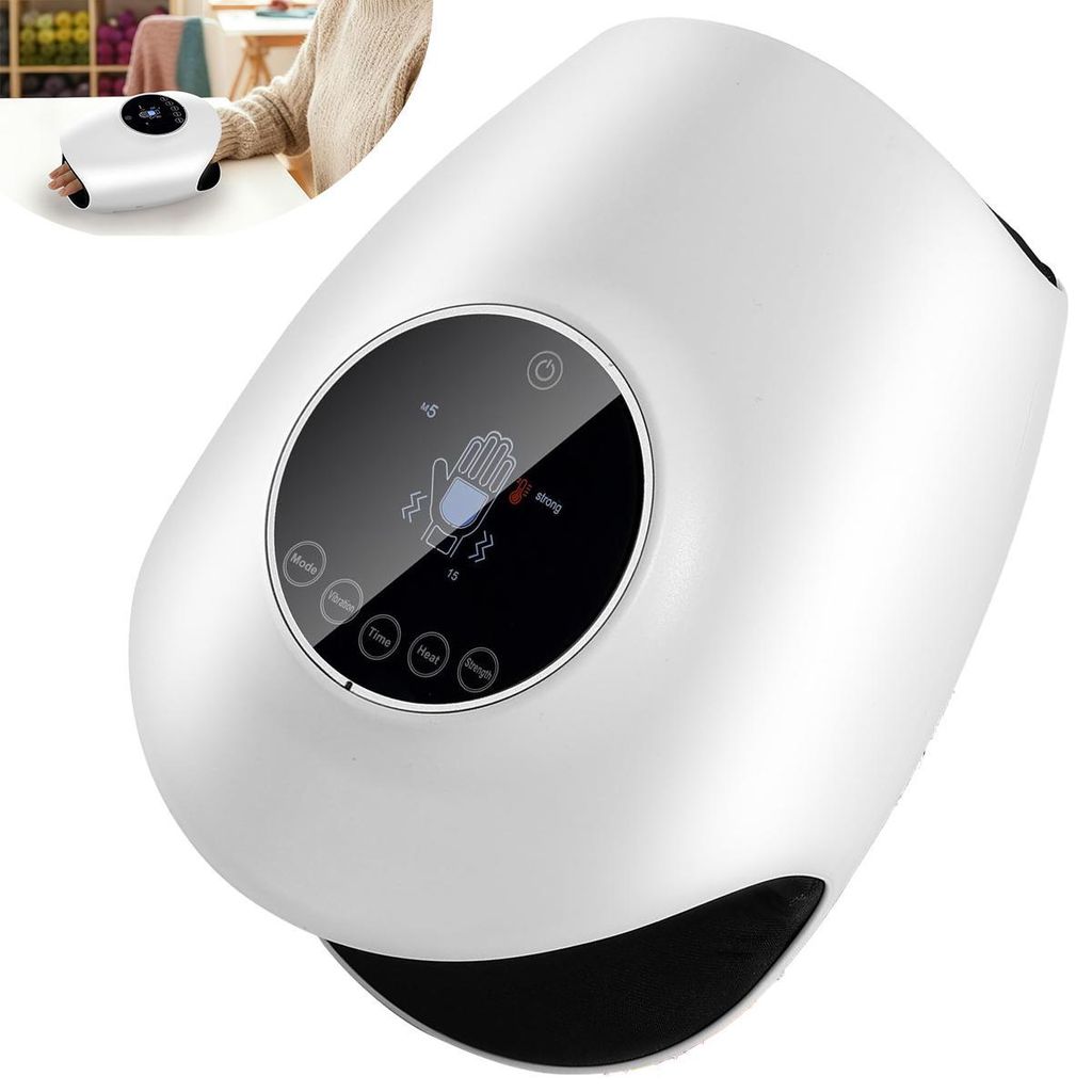 Handmassagegerät, kabelloses Handmassagegeräte mit Wärme und Kompression bei Arthritis und Karpaltunnelsyndrom, ideales geschenk zur Handentspan...