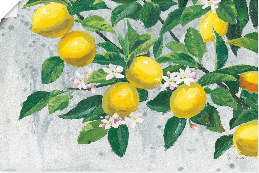 ARTland Poster Zesty Lemons Größe: 100x70 cm