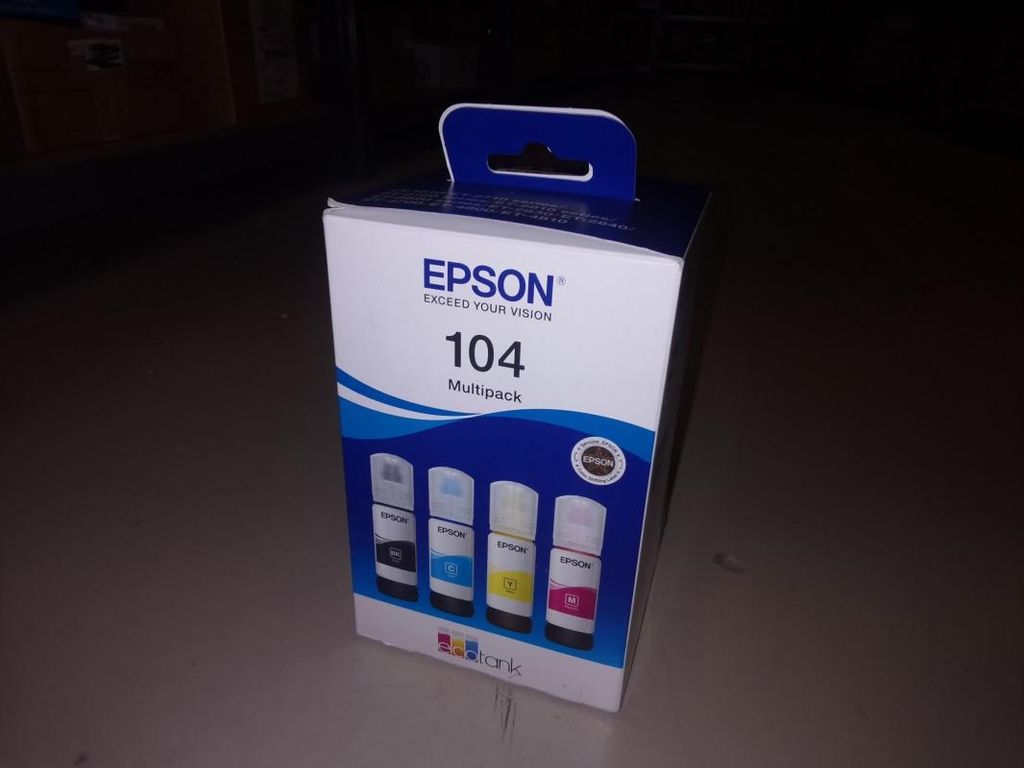 Epson 104 EcoTank 4-colour Multipack, Original, Schwarz, Produktbild 
