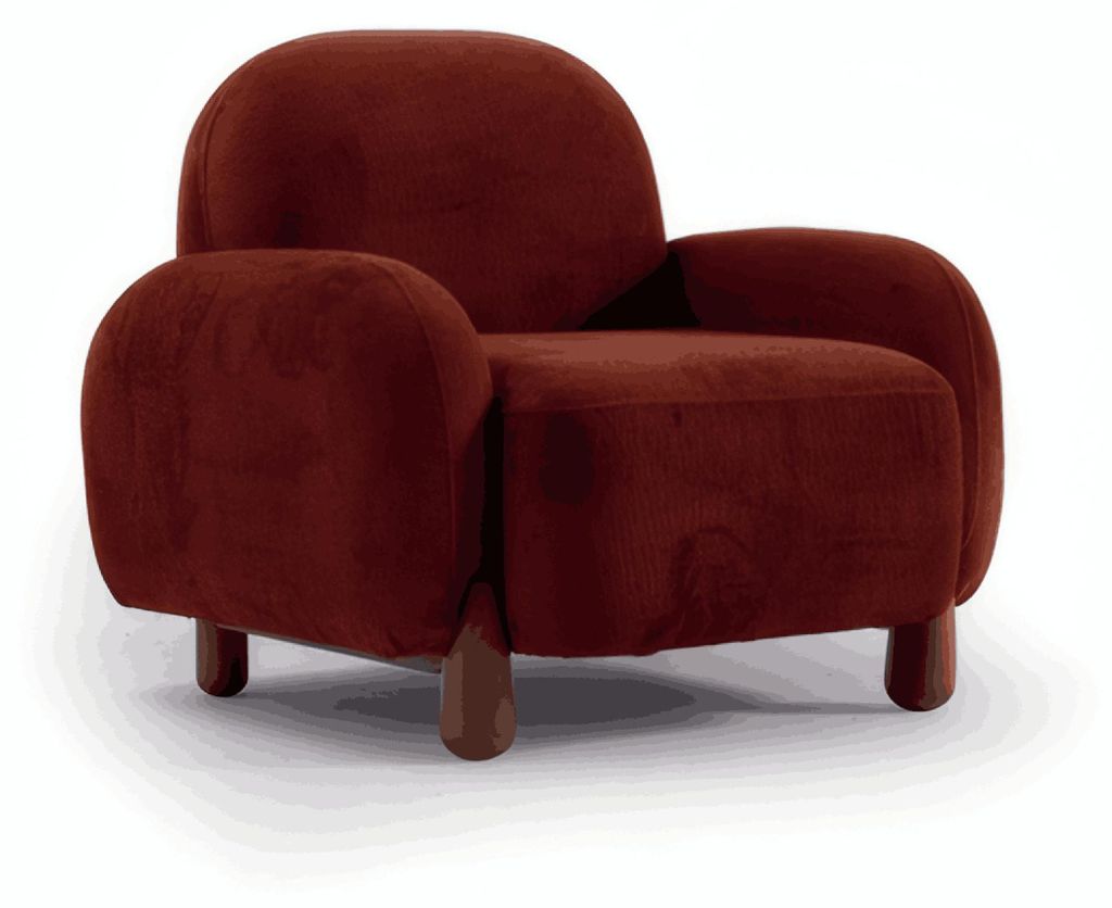 Eleganter brauner Sessel im modernen Design perfekt für stilvolle Wohnräume