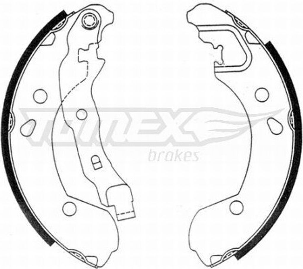 TOMEX brakes Bremsbackensatz Trommelbremse Hinten für RENAULT Clio III Schrägheck (BR0/1, CR0/1) 203mm TX 21-48