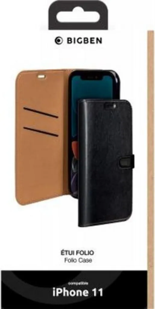 BigBen Connected iPhone 11 Case - Custodia Folio Portafoglio Nero - 4
