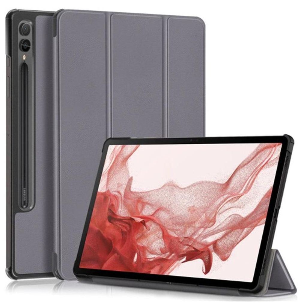 Schutzhülle für Samsung Galaxy Tab S7 FE S7 Plus S8 Plus 12.4 Hülle Case Smart Cover X800 X806 T970 T975 T976 Wake Up Sleep Etui Stand - Grau