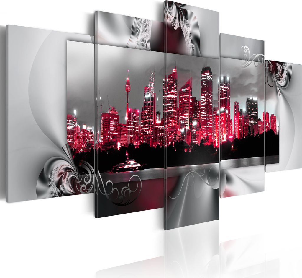 Modernes Wandbild 020120- 1 (100x50) - 5 Teilig Bilder Fotografie auf Vlies Leinwand Foto Bild Dekoration Wand Bilder Kunstdruck Sydney