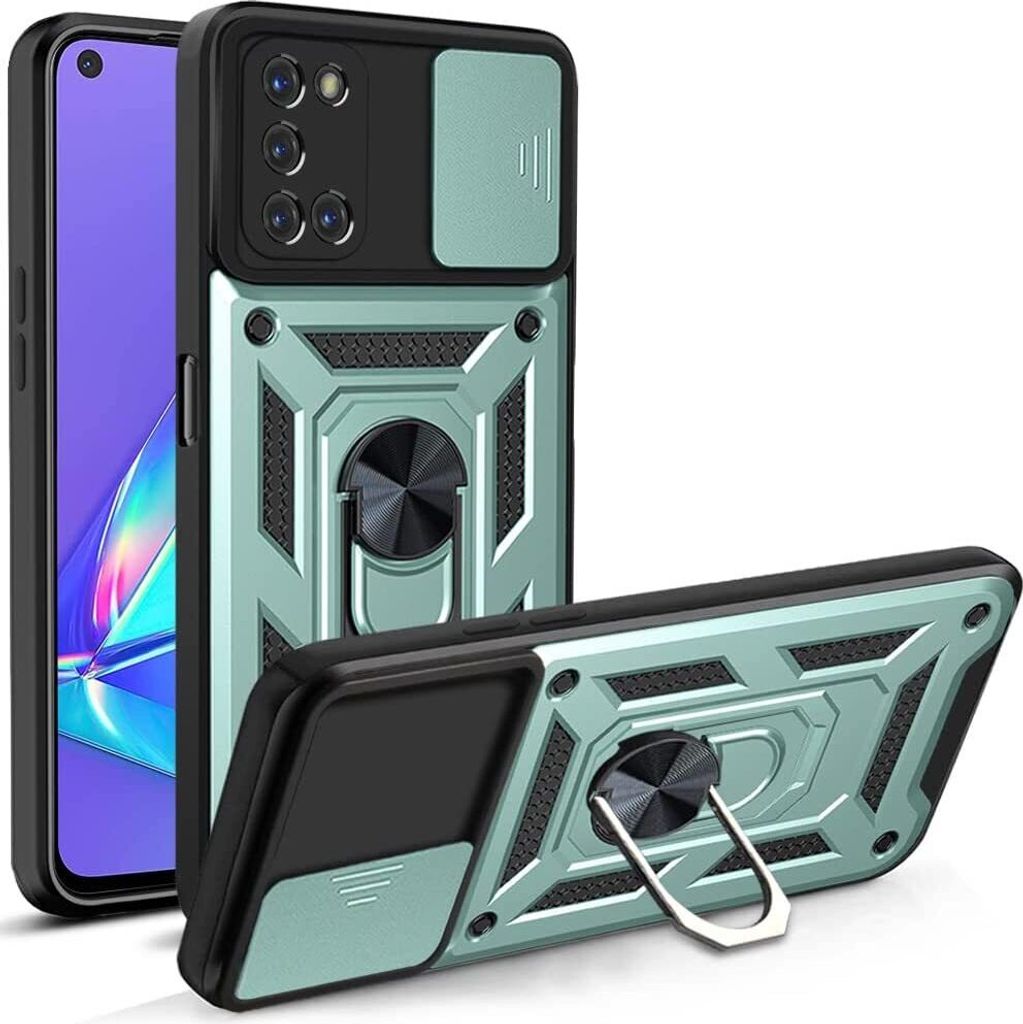 OPPO A52 / A72 / A92 4G Hülle mit 360° Drehbarer Magnetische Ring Ständer Halter Dia Kameraschutz TPU Bumper Silikon Schutzhülle für OPPO A52 ...