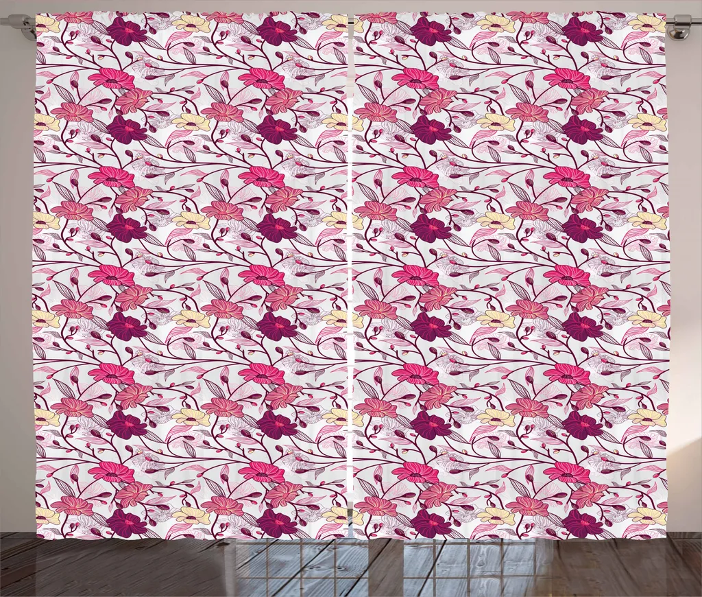 Tenda Giapponese ABAKUHAUS 280x245 cm con Ganci | Arredo Sakura Rosa