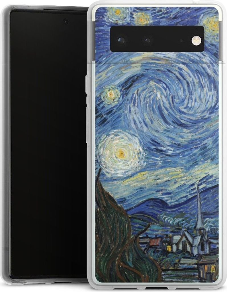 DeinDesign Handyhülle für Google Pixel 6 Silikon Hülle Case Smartphone Schutzhülle Kunst The Starry Night
