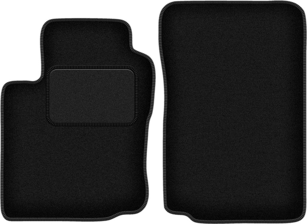 Velours-Fußmatten Vorne passend für Suzuki Grand Vitara I (3-türig, Bj. 1998-2005) – schwarz, passgenau, mit Befestigungen set 2 Stk. - STANDARD