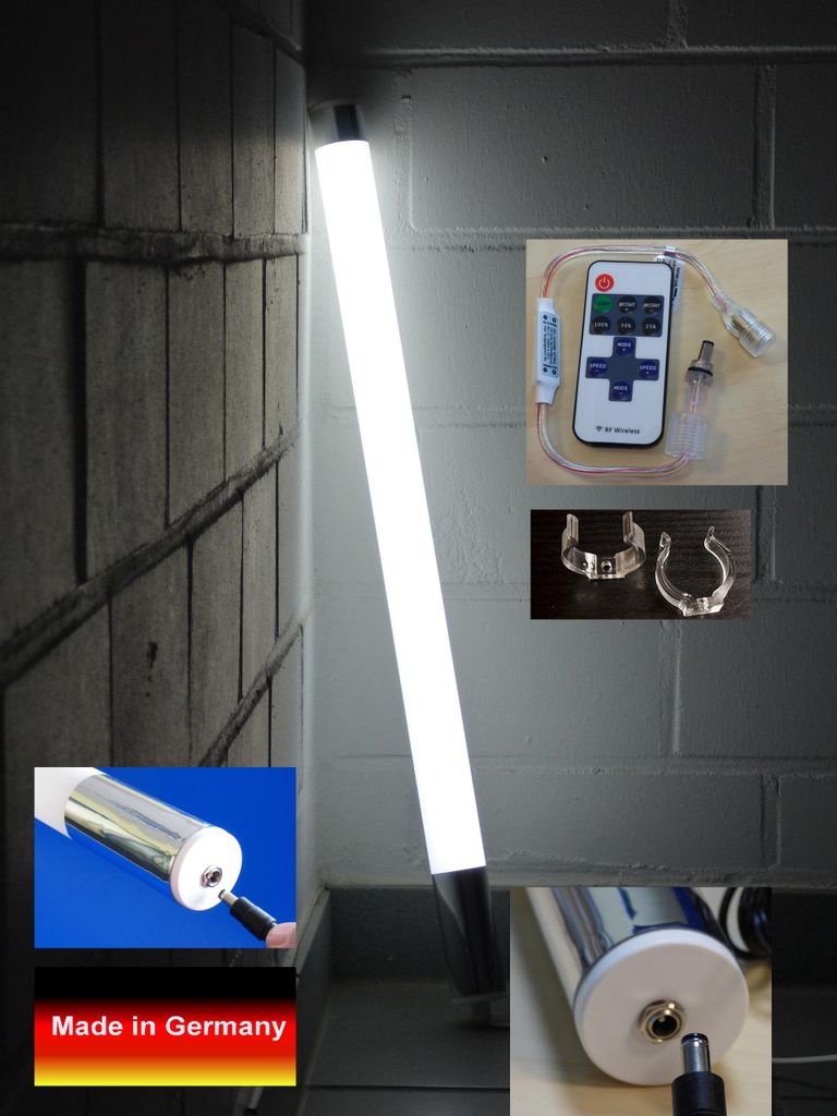 10192 LED Stab EXTRA Hell 0,63 m 12 W 720Lm RF-Fernbedienung Kalt Weiß