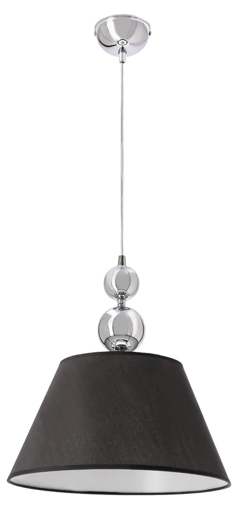 Lustre Suspension Moderne en Tissu Noir Aral 135cm - Éclairage Salon Chic
