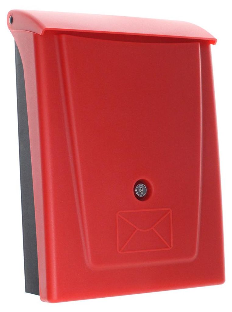 Profirst Mail PM 780 Kunststoff Briefkasten Schwarz Rot Produktbild 