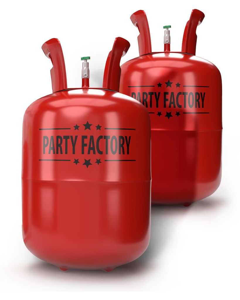Ballongas-Set 2x Helium für je 30 Ballons je 140l Gasfüllung für Party Ballons und Folienballons