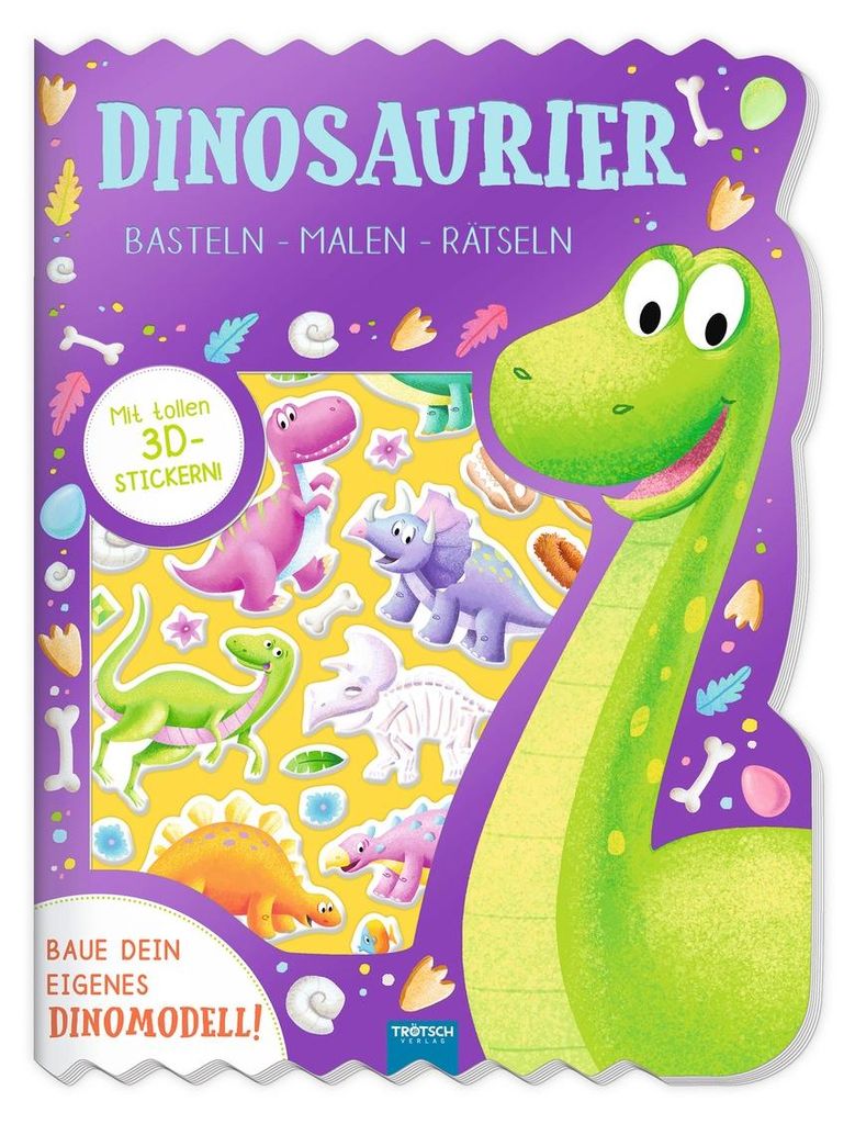 Trötsch Beschäftigungsbuch Malbuch Bastelbuch Dinosaurier