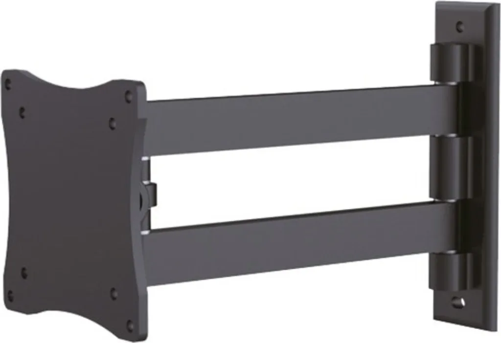Support Mural Ergonomique pour Écran Plat 10-27" Gain de Place Noir 12kg