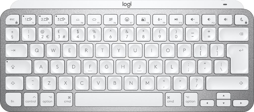 Logitech MX Keys Mini For Mac Minimalist Wireless Illuminated Keyboard - Kabellos - Bluetooth - Scherenschalter - QWERTY - LED - Grau