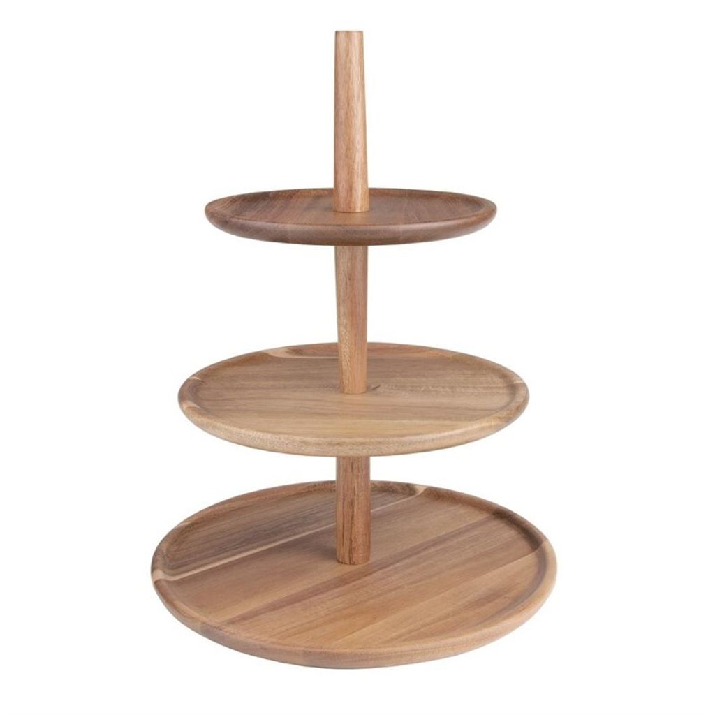 Olympia Akazienholz-Etagère 305(Ø) x 395(H)mm Produktbild 