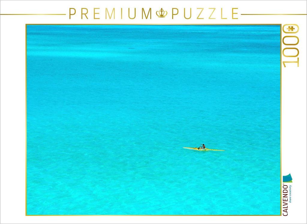 CALVENDO Puzzle Kanu in der Lagune von Bora Bora | 1000 Produktbild 